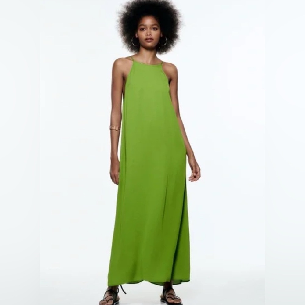 Zara Vibrant Green Maxi Dress